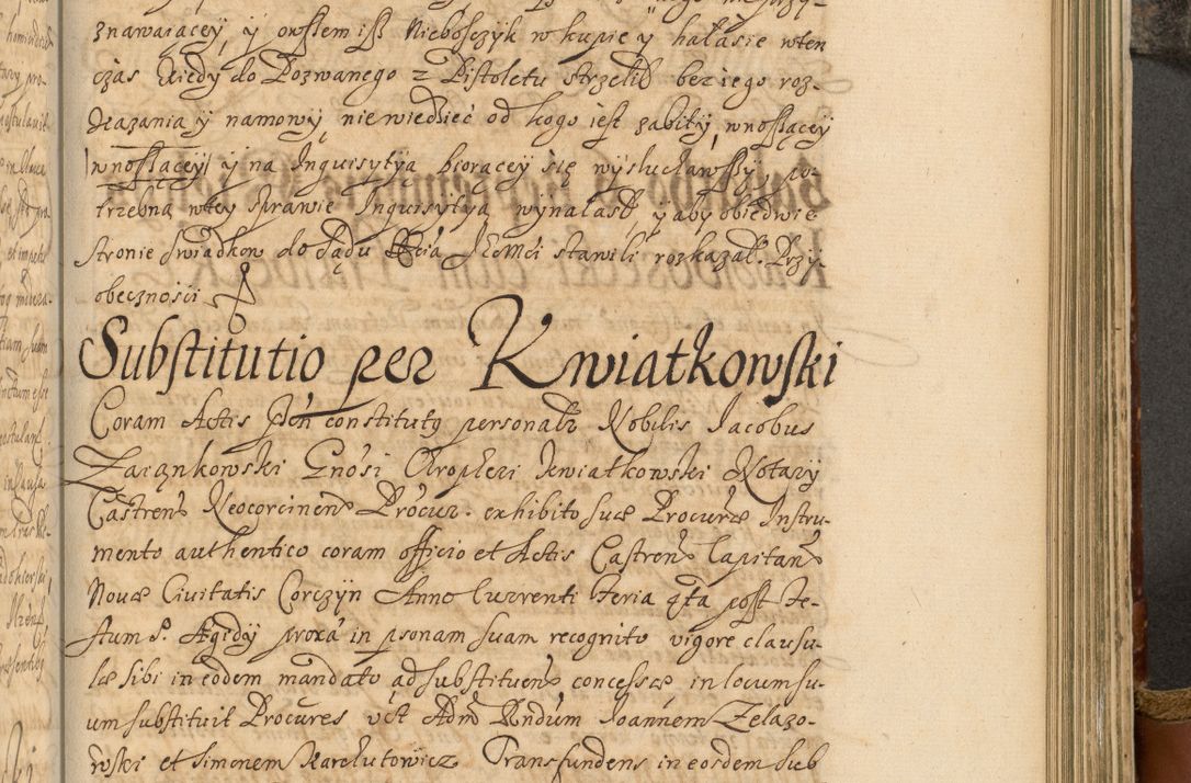 Zdjęcie nr 692 dla obiektu archiwalnego: Acta actorum, decretorum, sententiarum, erectionum, fundationum, confirmationum, instiutionum, resignationum, constitutionum, provisionum, submissionum, quietationum, substitutionum, ordinationum, ingrossationum, prostestationum R. D. Andreae Trzebicki, episcopi Cracoviensis, ducis Severiae in a. D. 1658 et  1659 acticatorum. Volumen I 