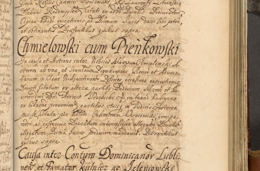 Zdjęcie nr 690 dla obiektu archiwalnego: Acta actorum, decretorum, sententiarum, erectionum, fundationum, confirmationum, instiutionum, resignationum, constitutionum, provisionum, submissionum, quietationum, substitutionum, ordinationum, ingrossationum, prostestationum R. D. Andreae Trzebicki, episcopi Cracoviensis, ducis Severiae in a. D. 1658 et  1659 acticatorum. Volumen I 