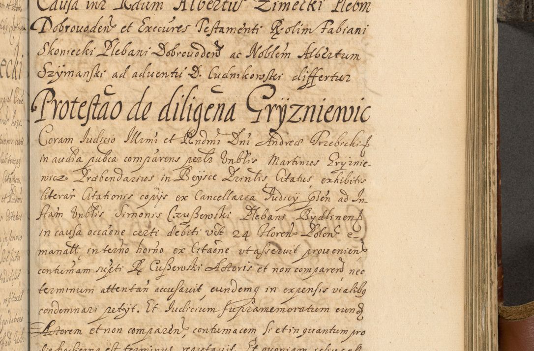 Zdjęcie nr 678 dla obiektu archiwalnego: Acta actorum, decretorum, sententiarum, erectionum, fundationum, confirmationum, instiutionum, resignationum, constitutionum, provisionum, submissionum, quietationum, substitutionum, ordinationum, ingrossationum, prostestationum R. D. Andreae Trzebicki, episcopi Cracoviensis, ducis Severiae in a. D. 1658 et  1659 acticatorum. Volumen I 