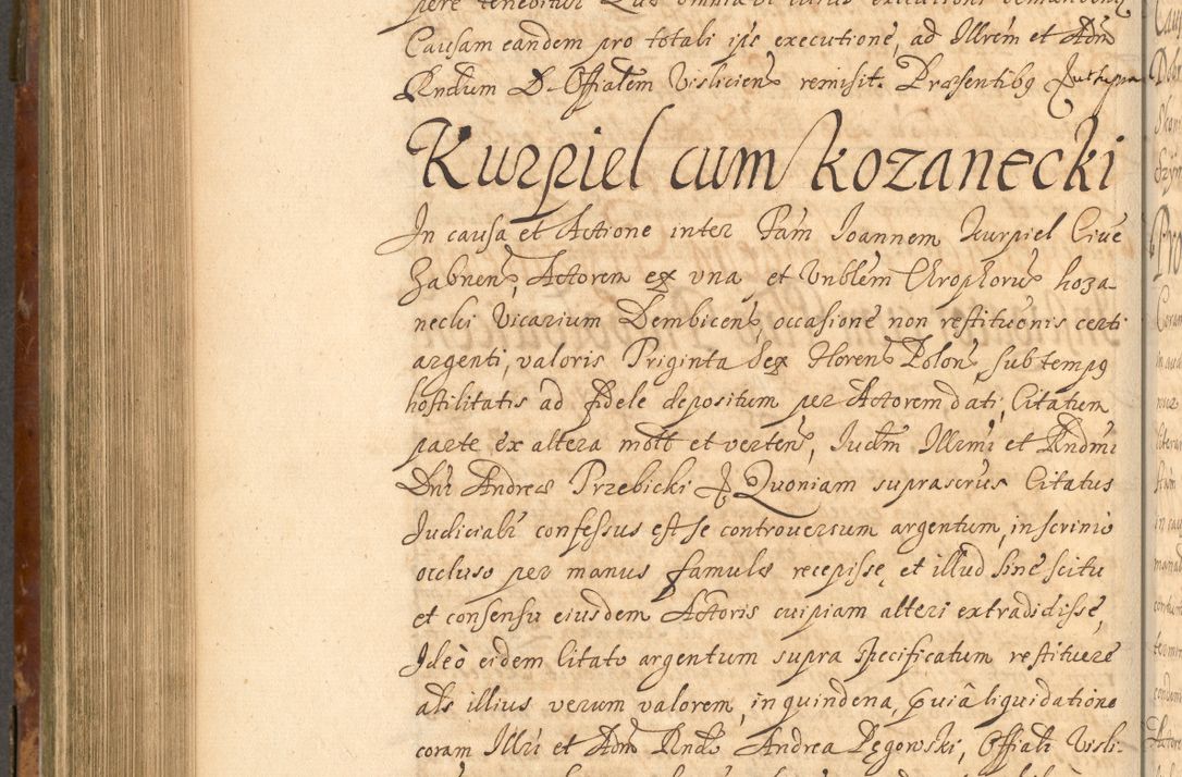 Zdjęcie nr 677 dla obiektu archiwalnego: Acta actorum, decretorum, sententiarum, erectionum, fundationum, confirmationum, instiutionum, resignationum, constitutionum, provisionum, submissionum, quietationum, substitutionum, ordinationum, ingrossationum, prostestationum R. D. Andreae Trzebicki, episcopi Cracoviensis, ducis Severiae in a. D. 1658 et  1659 acticatorum. Volumen I 