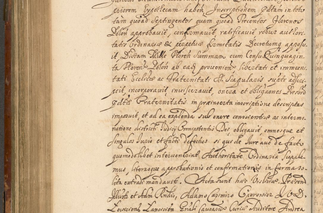 Zdjęcie nr 673 dla obiektu archiwalnego: Acta actorum, decretorum, sententiarum, erectionum, fundationum, confirmationum, instiutionum, resignationum, constitutionum, provisionum, submissionum, quietationum, substitutionum, ordinationum, ingrossationum, prostestationum R. D. Andreae Trzebicki, episcopi Cracoviensis, ducis Severiae in a. D. 1658 et  1659 acticatorum. Volumen I 