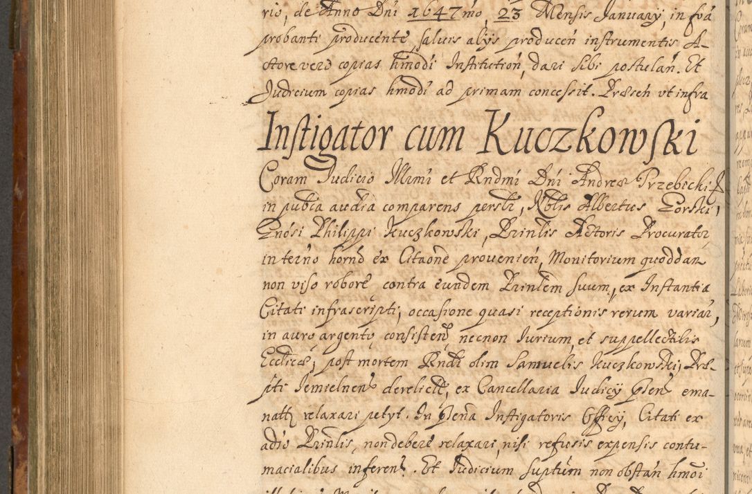 Zdjęcie nr 665 dla obiektu archiwalnego: Acta actorum, decretorum, sententiarum, erectionum, fundationum, confirmationum, instiutionum, resignationum, constitutionum, provisionum, submissionum, quietationum, substitutionum, ordinationum, ingrossationum, prostestationum R. D. Andreae Trzebicki, episcopi Cracoviensis, ducis Severiae in a. D. 1658 et  1659 acticatorum. Volumen I 