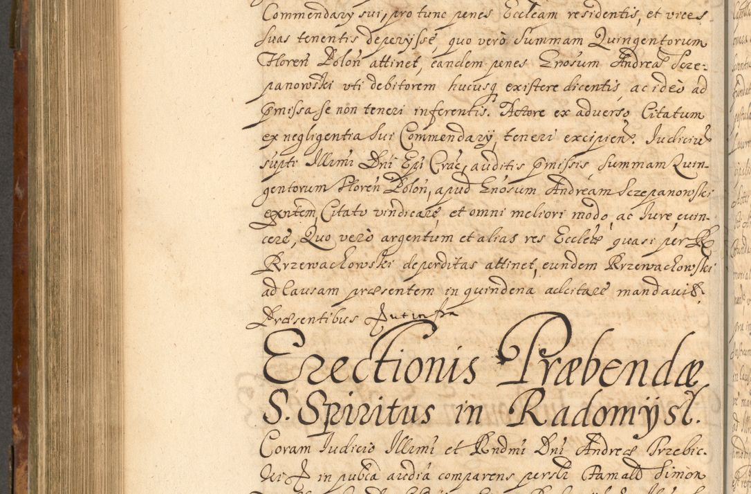 Zdjęcie nr 663 dla obiektu archiwalnego: Acta actorum, decretorum, sententiarum, erectionum, fundationum, confirmationum, instiutionum, resignationum, constitutionum, provisionum, submissionum, quietationum, substitutionum, ordinationum, ingrossationum, prostestationum R. D. Andreae Trzebicki, episcopi Cracoviensis, ducis Severiae in a. D. 1658 et  1659 acticatorum. Volumen I 