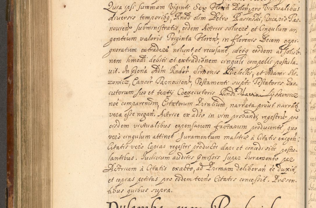 Zdjęcie nr 649 dla obiektu archiwalnego: Acta actorum, decretorum, sententiarum, erectionum, fundationum, confirmationum, instiutionum, resignationum, constitutionum, provisionum, submissionum, quietationum, substitutionum, ordinationum, ingrossationum, prostestationum R. D. Andreae Trzebicki, episcopi Cracoviensis, ducis Severiae in a. D. 1658 et  1659 acticatorum. Volumen I 