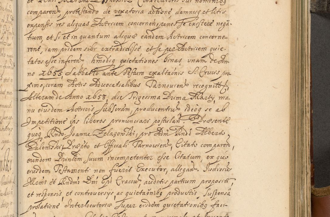 Zdjęcie nr 648 dla obiektu archiwalnego: Acta actorum, decretorum, sententiarum, erectionum, fundationum, confirmationum, instiutionum, resignationum, constitutionum, provisionum, submissionum, quietationum, substitutionum, ordinationum, ingrossationum, prostestationum R. D. Andreae Trzebicki, episcopi Cracoviensis, ducis Severiae in a. D. 1658 et  1659 acticatorum. Volumen I 