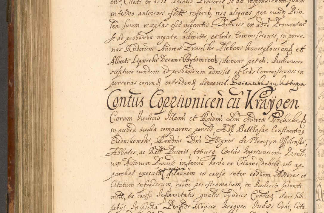 Zdjęcie nr 645 dla obiektu archiwalnego: Acta actorum, decretorum, sententiarum, erectionum, fundationum, confirmationum, instiutionum, resignationum, constitutionum, provisionum, submissionum, quietationum, substitutionum, ordinationum, ingrossationum, prostestationum R. D. Andreae Trzebicki, episcopi Cracoviensis, ducis Severiae in a. D. 1658 et  1659 acticatorum. Volumen I 