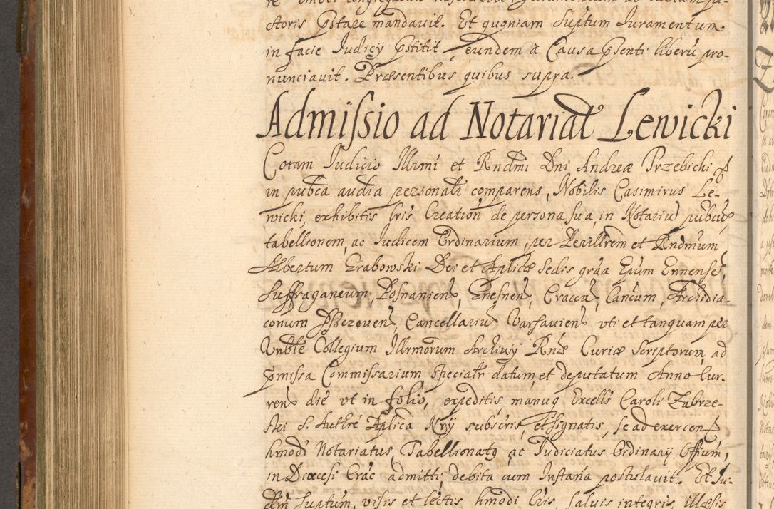 Zdjęcie nr 641 dla obiektu archiwalnego: Acta actorum, decretorum, sententiarum, erectionum, fundationum, confirmationum, instiutionum, resignationum, constitutionum, provisionum, submissionum, quietationum, substitutionum, ordinationum, ingrossationum, prostestationum R. D. Andreae Trzebicki, episcopi Cracoviensis, ducis Severiae in a. D. 1658 et  1659 acticatorum. Volumen I 