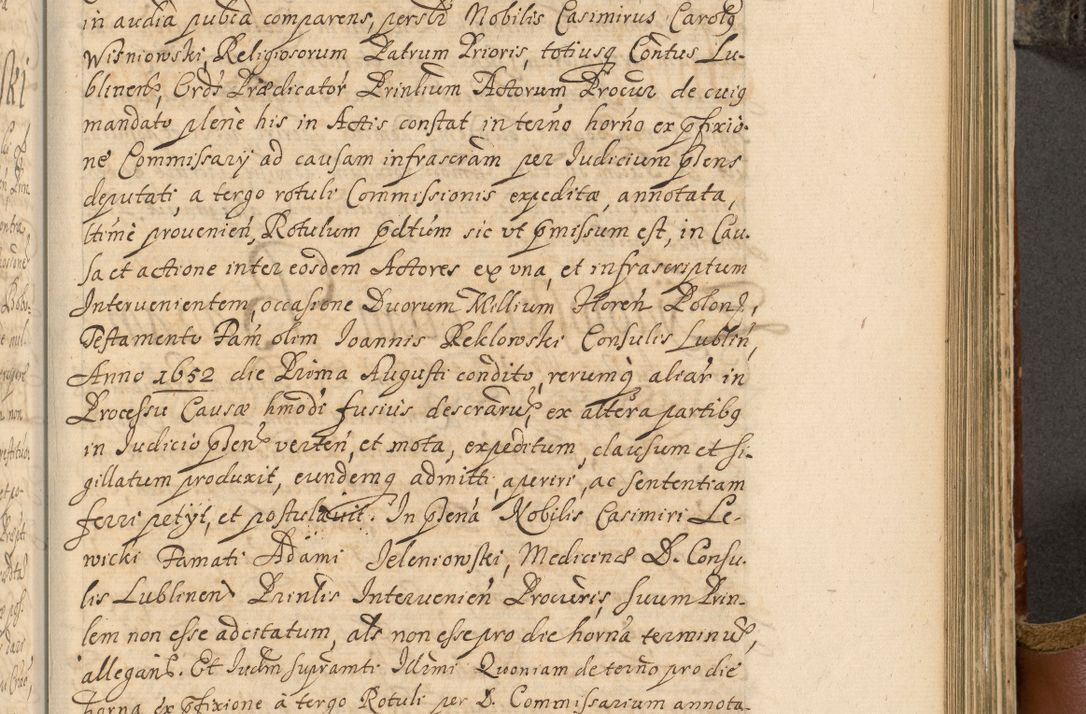 Zdjęcie nr 638 dla obiektu archiwalnego: Acta actorum, decretorum, sententiarum, erectionum, fundationum, confirmationum, instiutionum, resignationum, constitutionum, provisionum, submissionum, quietationum, substitutionum, ordinationum, ingrossationum, prostestationum R. D. Andreae Trzebicki, episcopi Cracoviensis, ducis Severiae in a. D. 1658 et  1659 acticatorum. Volumen I 