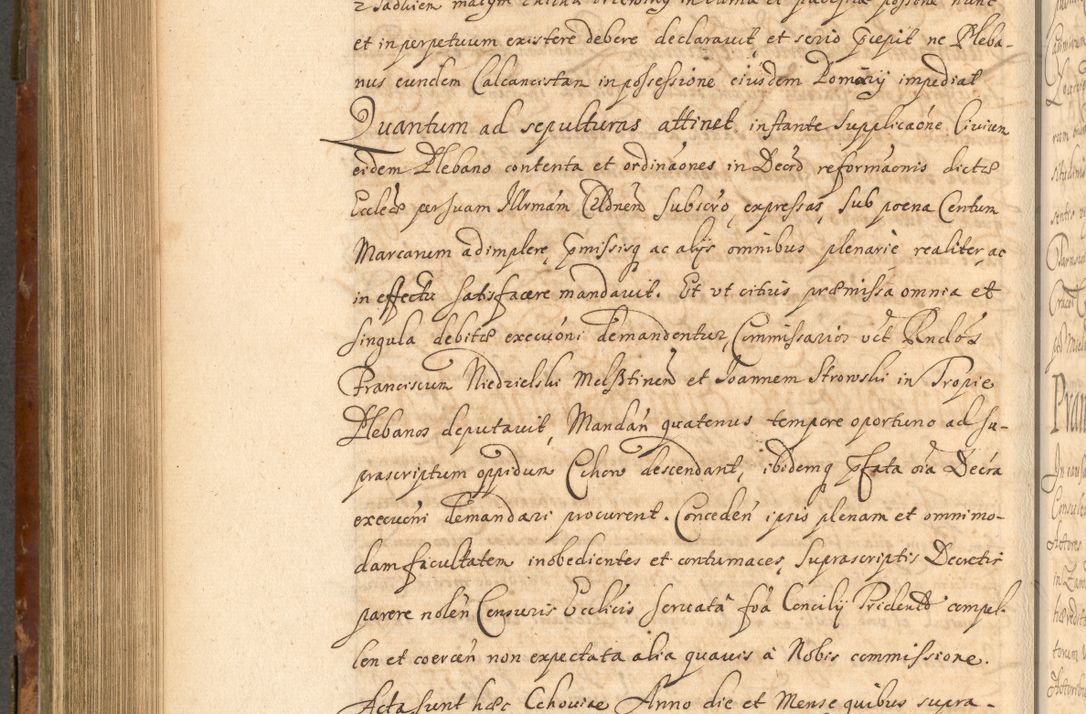 Zdjęcie nr 635 dla obiektu archiwalnego: Acta actorum, decretorum, sententiarum, erectionum, fundationum, confirmationum, instiutionum, resignationum, constitutionum, provisionum, submissionum, quietationum, substitutionum, ordinationum, ingrossationum, prostestationum R. D. Andreae Trzebicki, episcopi Cracoviensis, ducis Severiae in a. D. 1658 et  1659 acticatorum. Volumen I 