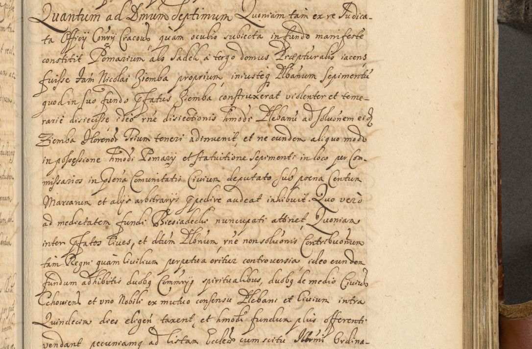 Zdjęcie nr 634 dla obiektu archiwalnego: Acta actorum, decretorum, sententiarum, erectionum, fundationum, confirmationum, instiutionum, resignationum, constitutionum, provisionum, submissionum, quietationum, substitutionum, ordinationum, ingrossationum, prostestationum R. D. Andreae Trzebicki, episcopi Cracoviensis, ducis Severiae in a. D. 1658 et  1659 acticatorum. Volumen I 