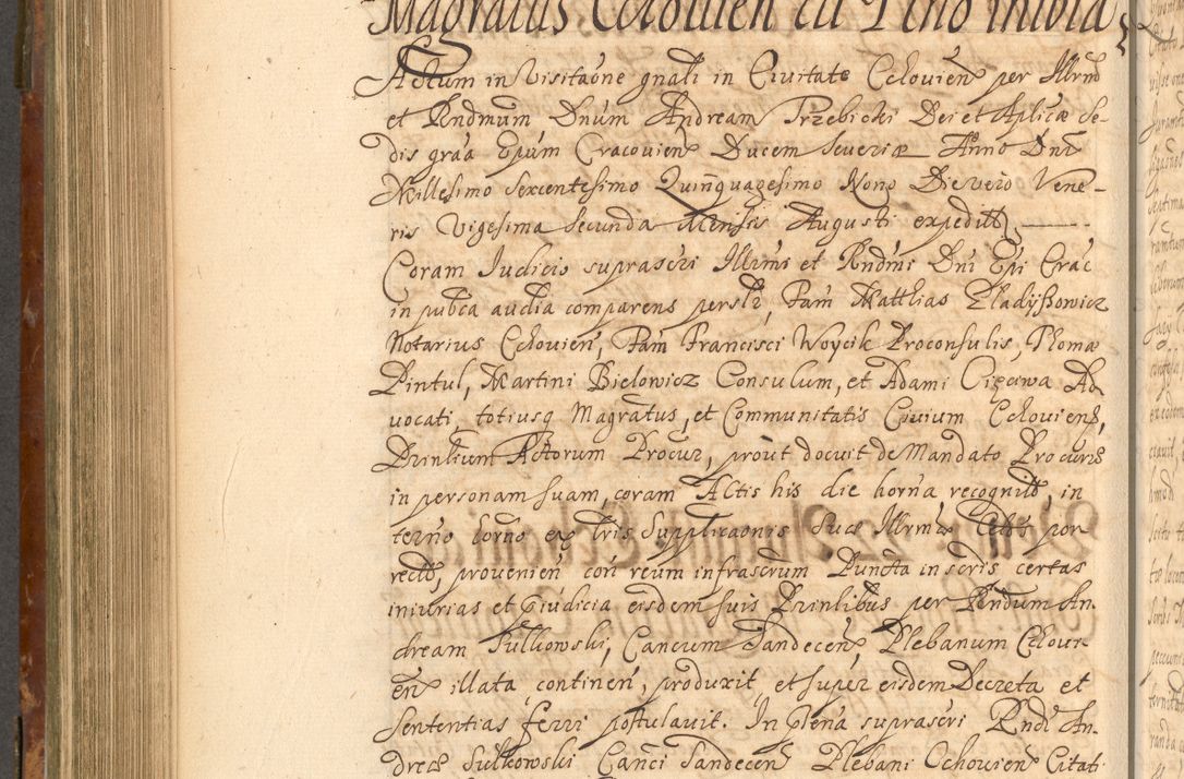 Zdjęcie nr 629 dla obiektu archiwalnego: Acta actorum, decretorum, sententiarum, erectionum, fundationum, confirmationum, instiutionum, resignationum, constitutionum, provisionum, submissionum, quietationum, substitutionum, ordinationum, ingrossationum, prostestationum R. D. Andreae Trzebicki, episcopi Cracoviensis, ducis Severiae in a. D. 1658 et  1659 acticatorum. Volumen I 