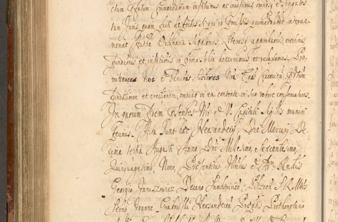 Zdjęcie nr 617 dla obiektu archiwalnego: Acta actorum, decretorum, sententiarum, erectionum, fundationum, confirmationum, instiutionum, resignationum, constitutionum, provisionum, submissionum, quietationum, substitutionum, ordinationum, ingrossationum, prostestationum R. D. Andreae Trzebicki, episcopi Cracoviensis, ducis Severiae in a. D. 1658 et  1659 acticatorum. Volumen I 