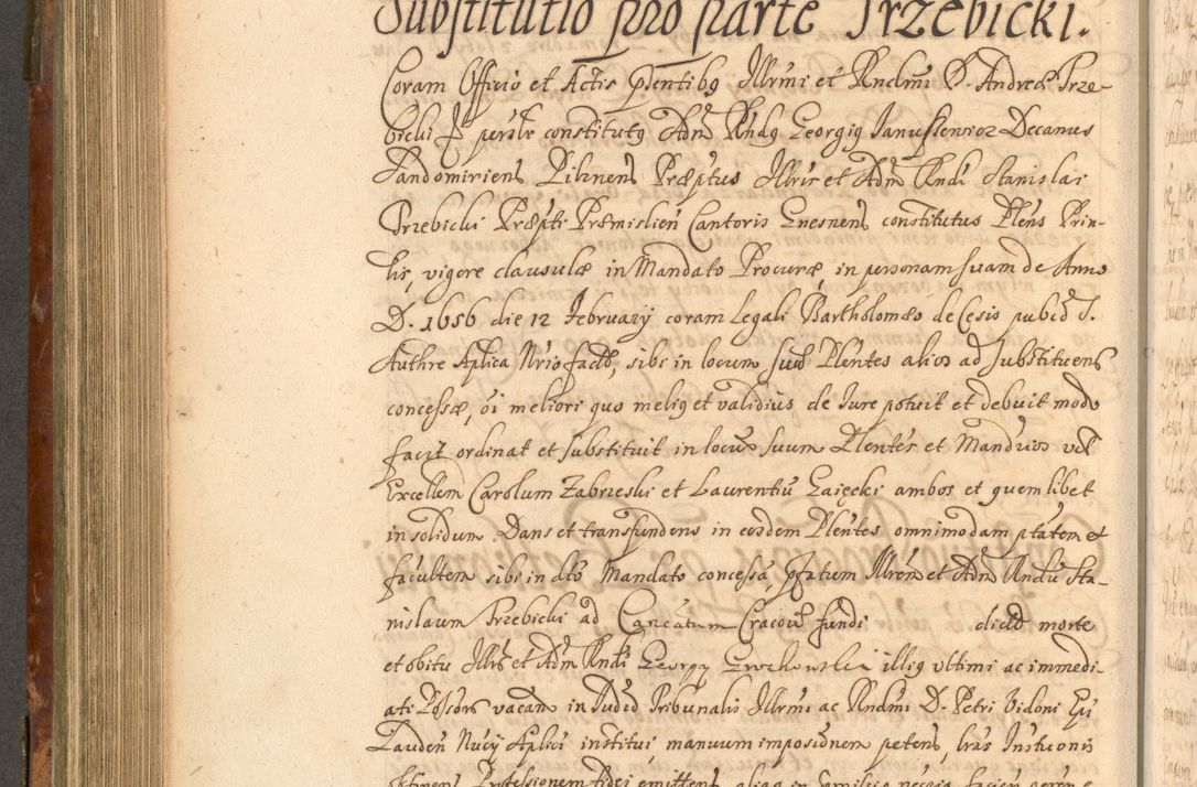 Zdjęcie nr 609 dla obiektu archiwalnego: Acta actorum, decretorum, sententiarum, erectionum, fundationum, confirmationum, instiutionum, resignationum, constitutionum, provisionum, submissionum, quietationum, substitutionum, ordinationum, ingrossationum, prostestationum R. D. Andreae Trzebicki, episcopi Cracoviensis, ducis Severiae in a. D. 1658 et  1659 acticatorum. Volumen I 