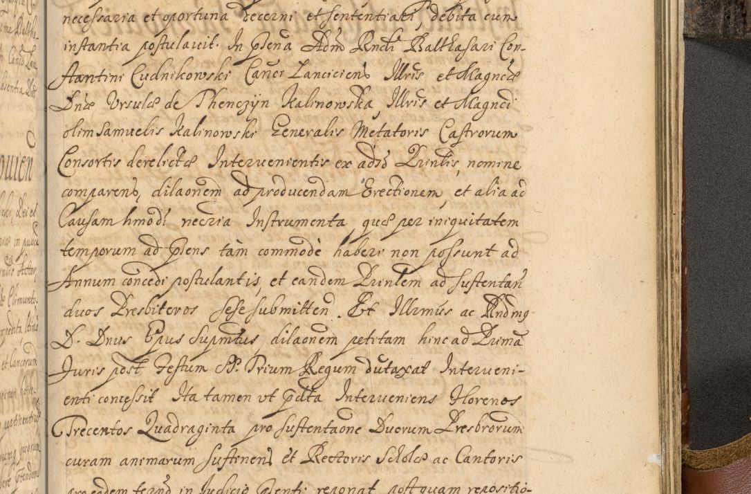 Zdjęcie nr 982 dla obiektu archiwalnego: Acta actorum, decretorum, sententiarum, erectionum, fundationum, confirmationum, instiutionum, resignationum, constitutionum, provisionum, submissionum, quietationum, substitutionum, ordinationum, ingrossationum, prostestationum R. D. Andreae Trzebicki, episcopi Cracoviensis, ducis Severiae in a. D. 1658 et  1659 acticatorum. Volumen I 