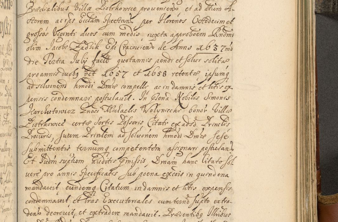 Zdjęcie nr 804 dla obiektu archiwalnego: Acta actorum, decretorum, sententiarum, erectionum, fundationum, confirmationum, instiutionum, resignationum, constitutionum, provisionum, submissionum, quietationum, substitutionum, ordinationum, ingrossationum, prostestationum R. D. Andreae Trzebicki, episcopi Cracoviensis, ducis Severiae in a. D. 1658 et  1659 acticatorum. Volumen I 