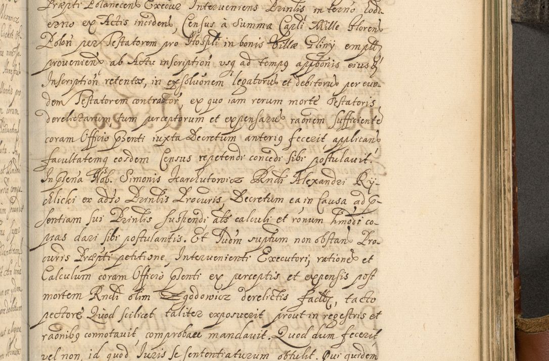 Zdjęcie nr 806 dla obiektu archiwalnego: Acta actorum, decretorum, sententiarum, erectionum, fundationum, confirmationum, instiutionum, resignationum, constitutionum, provisionum, submissionum, quietationum, substitutionum, ordinationum, ingrossationum, prostestationum R. D. Andreae Trzebicki, episcopi Cracoviensis, ducis Severiae in a. D. 1658 et  1659 acticatorum. Volumen I 