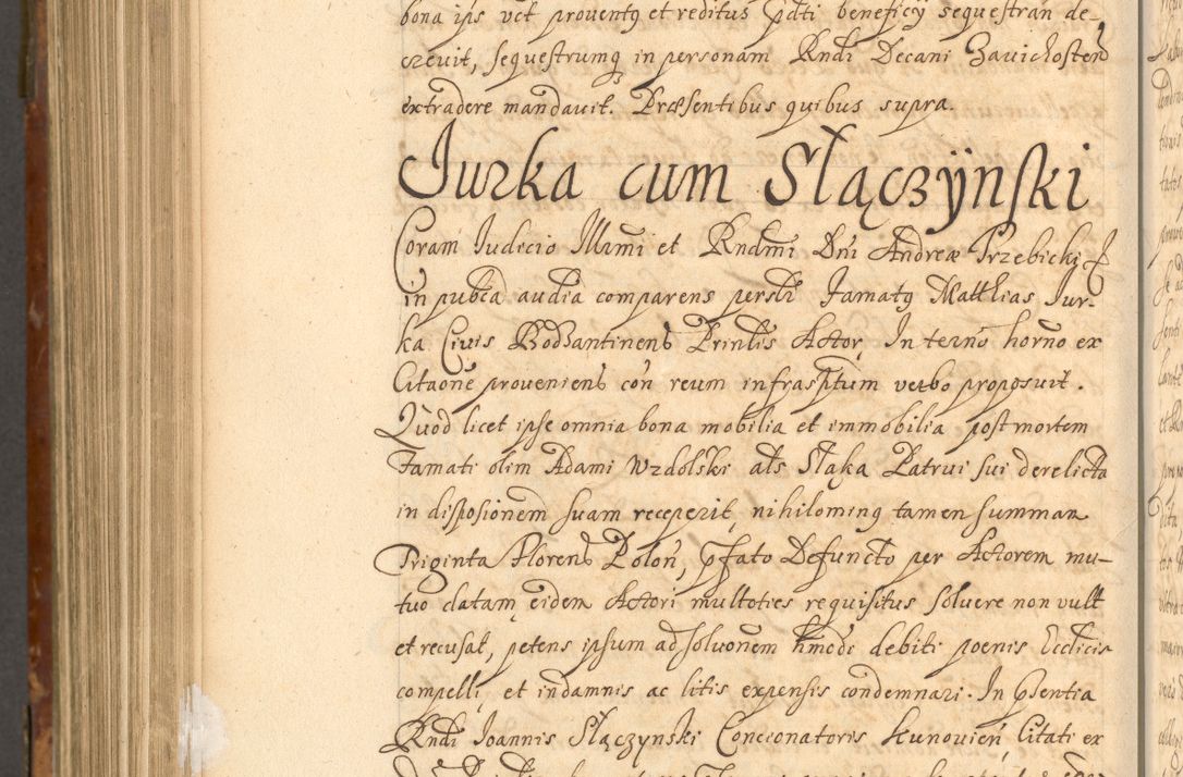 Zdjęcie nr 975 dla obiektu archiwalnego: Acta actorum, decretorum, sententiarum, erectionum, fundationum, confirmationum, instiutionum, resignationum, constitutionum, provisionum, submissionum, quietationum, substitutionum, ordinationum, ingrossationum, prostestationum R. D. Andreae Trzebicki, episcopi Cracoviensis, ducis Severiae in a. D. 1658 et  1659 acticatorum. Volumen I 