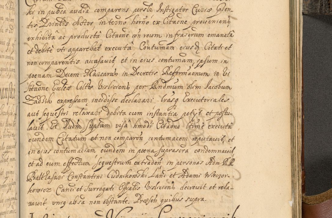 Zdjęcie nr 972 dla obiektu archiwalnego: Acta actorum, decretorum, sententiarum, erectionum, fundationum, confirmationum, instiutionum, resignationum, constitutionum, provisionum, submissionum, quietationum, substitutionum, ordinationum, ingrossationum, prostestationum R. D. Andreae Trzebicki, episcopi Cracoviensis, ducis Severiae in a. D. 1658 et  1659 acticatorum. Volumen I 