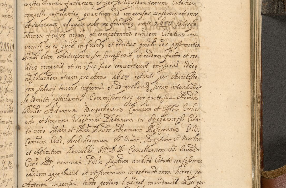 Zdjęcie nr 968 dla obiektu archiwalnego: Acta actorum, decretorum, sententiarum, erectionum, fundationum, confirmationum, instiutionum, resignationum, constitutionum, provisionum, submissionum, quietationum, substitutionum, ordinationum, ingrossationum, prostestationum R. D. Andreae Trzebicki, episcopi Cracoviensis, ducis Severiae in a. D. 1658 et  1659 acticatorum. Volumen I 