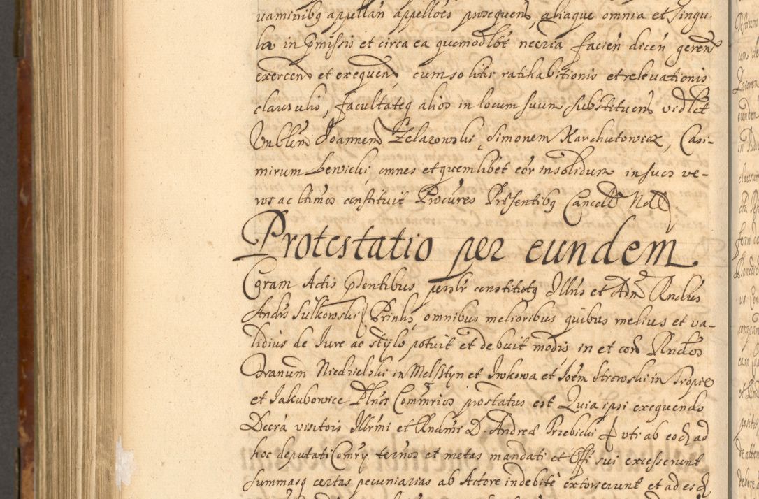 Zdjęcie nr 963 dla obiektu archiwalnego: Acta actorum, decretorum, sententiarum, erectionum, fundationum, confirmationum, instiutionum, resignationum, constitutionum, provisionum, submissionum, quietationum, substitutionum, ordinationum, ingrossationum, prostestationum R. D. Andreae Trzebicki, episcopi Cracoviensis, ducis Severiae in a. D. 1658 et  1659 acticatorum. Volumen I 