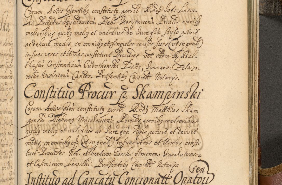 Zdjęcie nr 960 dla obiektu archiwalnego: Acta actorum, decretorum, sententiarum, erectionum, fundationum, confirmationum, instiutionum, resignationum, constitutionum, provisionum, submissionum, quietationum, substitutionum, ordinationum, ingrossationum, prostestationum R. D. Andreae Trzebicki, episcopi Cracoviensis, ducis Severiae in a. D. 1658 et  1659 acticatorum. Volumen I 