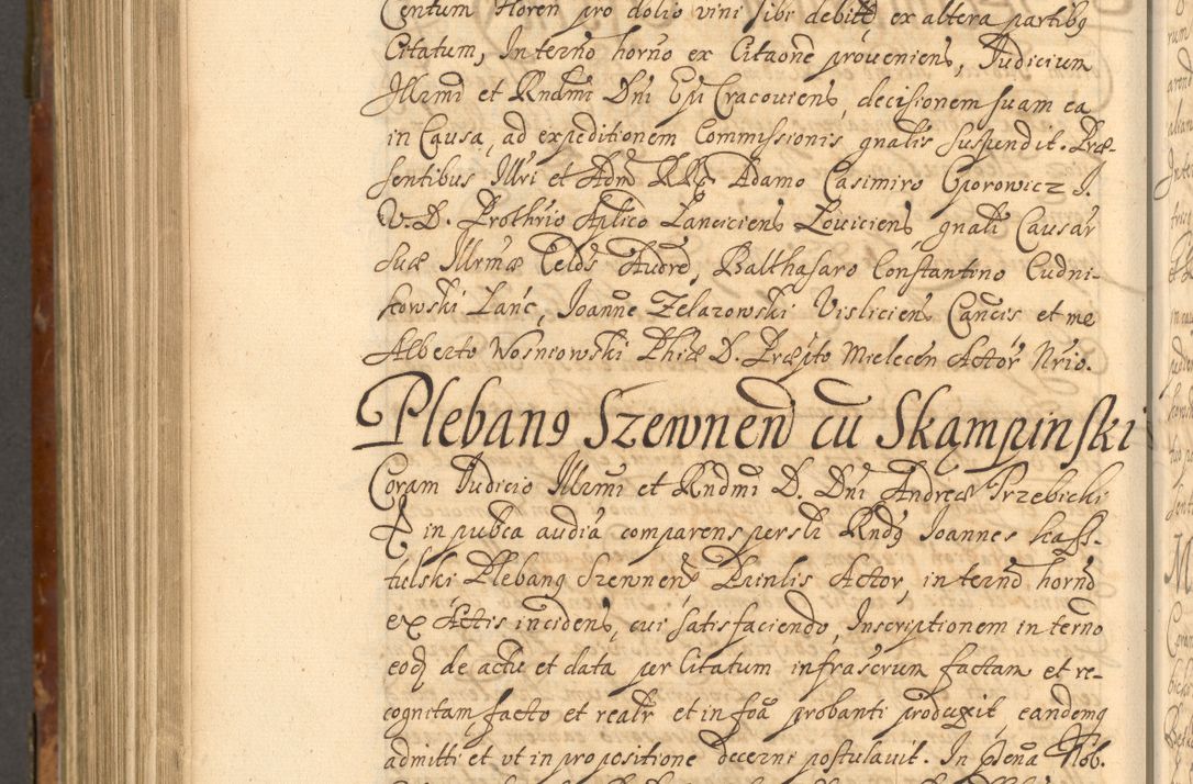 Zdjęcie nr 955 dla obiektu archiwalnego: Acta actorum, decretorum, sententiarum, erectionum, fundationum, confirmationum, instiutionum, resignationum, constitutionum, provisionum, submissionum, quietationum, substitutionum, ordinationum, ingrossationum, prostestationum R. D. Andreae Trzebicki, episcopi Cracoviensis, ducis Severiae in a. D. 1658 et  1659 acticatorum. Volumen I 