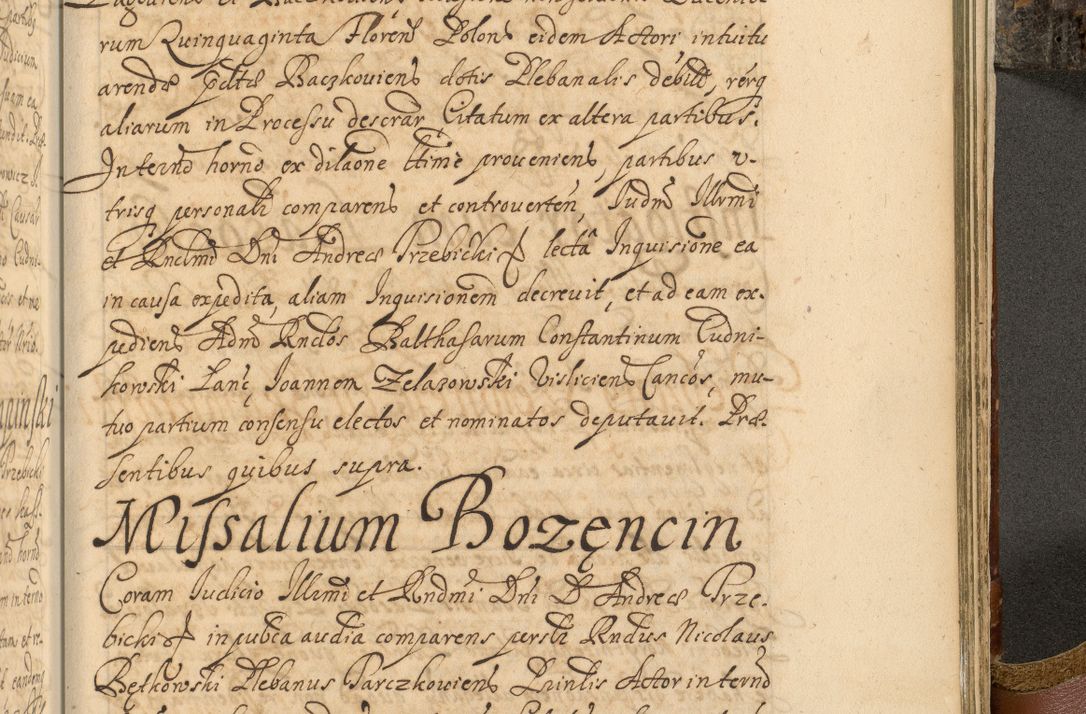 Zdjęcie nr 956 dla obiektu archiwalnego: Acta actorum, decretorum, sententiarum, erectionum, fundationum, confirmationum, instiutionum, resignationum, constitutionum, provisionum, submissionum, quietationum, substitutionum, ordinationum, ingrossationum, prostestationum R. D. Andreae Trzebicki, episcopi Cracoviensis, ducis Severiae in a. D. 1658 et  1659 acticatorum. Volumen I 