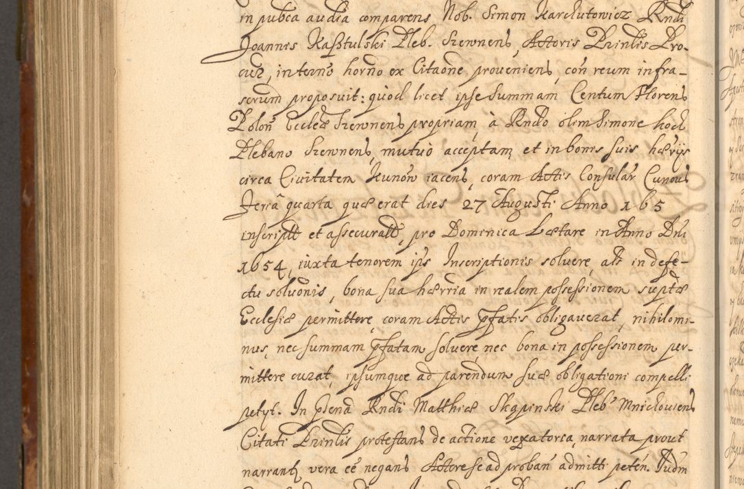 Zdjęcie nr 949 dla obiektu archiwalnego: Acta actorum, decretorum, sententiarum, erectionum, fundationum, confirmationum, instiutionum, resignationum, constitutionum, provisionum, submissionum, quietationum, substitutionum, ordinationum, ingrossationum, prostestationum R. D. Andreae Trzebicki, episcopi Cracoviensis, ducis Severiae in a. D. 1658 et  1659 acticatorum. Volumen I 