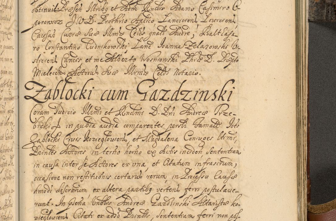 Zdjęcie nr 948 dla obiektu archiwalnego: Acta actorum, decretorum, sententiarum, erectionum, fundationum, confirmationum, instiutionum, resignationum, constitutionum, provisionum, submissionum, quietationum, substitutionum, ordinationum, ingrossationum, prostestationum R. D. Andreae Trzebicki, episcopi Cracoviensis, ducis Severiae in a. D. 1658 et  1659 acticatorum. Volumen I 