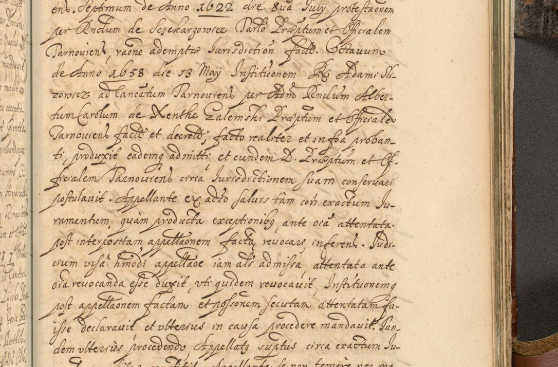 Zdjęcie nr 940 dla obiektu archiwalnego: Acta actorum, decretorum, sententiarum, erectionum, fundationum, confirmationum, instiutionum, resignationum, constitutionum, provisionum, submissionum, quietationum, substitutionum, ordinationum, ingrossationum, prostestationum R. D. Andreae Trzebicki, episcopi Cracoviensis, ducis Severiae in a. D. 1658 et  1659 acticatorum. Volumen I 