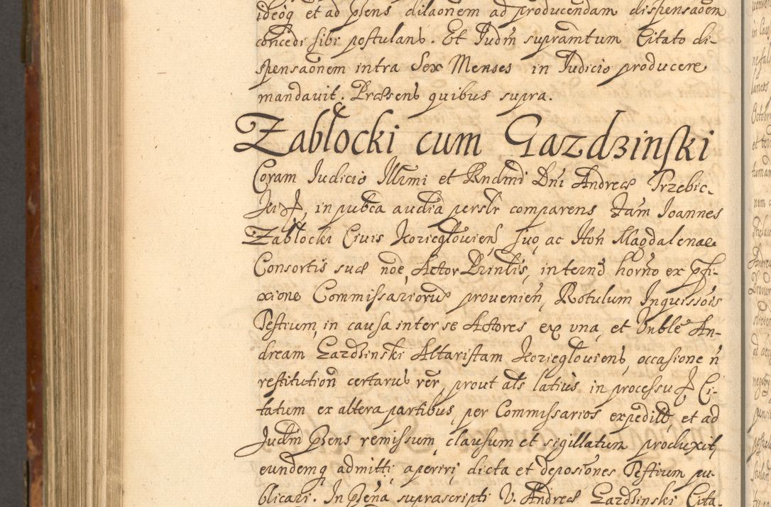 Zdjęcie nr 935 dla obiektu archiwalnego: Acta actorum, decretorum, sententiarum, erectionum, fundationum, confirmationum, instiutionum, resignationum, constitutionum, provisionum, submissionum, quietationum, substitutionum, ordinationum, ingrossationum, prostestationum R. D. Andreae Trzebicki, episcopi Cracoviensis, ducis Severiae in a. D. 1658 et  1659 acticatorum. Volumen I 