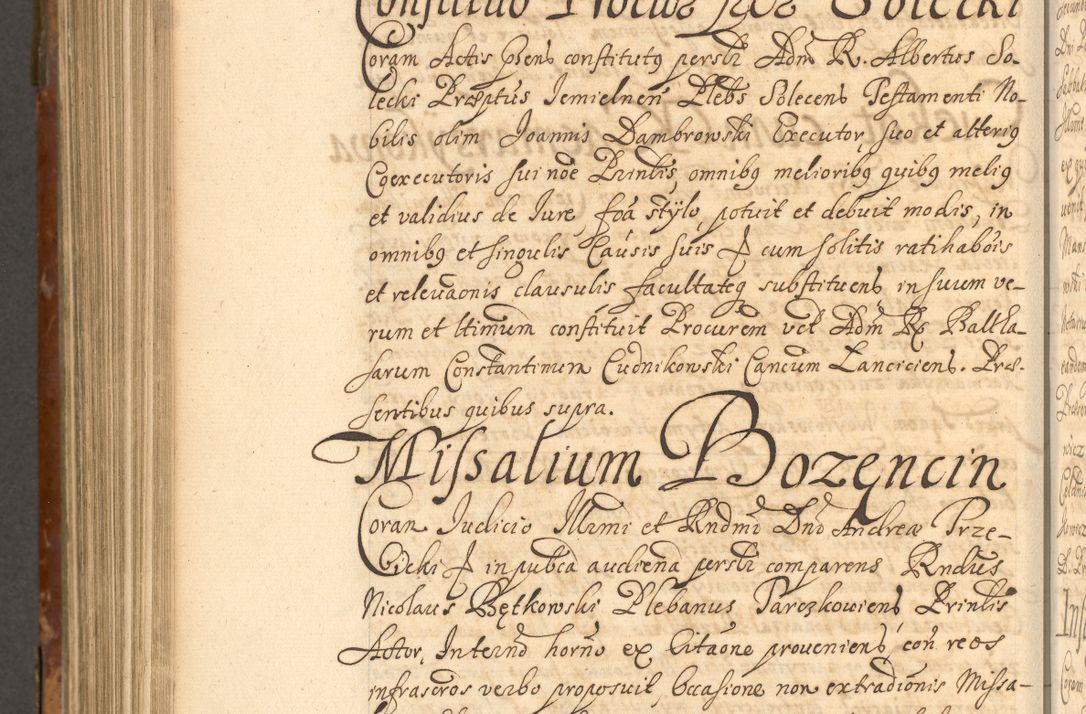 Zdjęcie nr 933 dla obiektu archiwalnego: Acta actorum, decretorum, sententiarum, erectionum, fundationum, confirmationum, instiutionum, resignationum, constitutionum, provisionum, submissionum, quietationum, substitutionum, ordinationum, ingrossationum, prostestationum R. D. Andreae Trzebicki, episcopi Cracoviensis, ducis Severiae in a. D. 1658 et  1659 acticatorum. Volumen I 