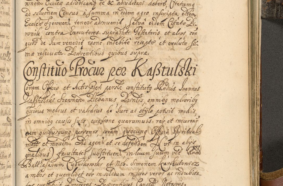 Zdjęcie nr 930 dla obiektu archiwalnego: Acta actorum, decretorum, sententiarum, erectionum, fundationum, confirmationum, instiutionum, resignationum, constitutionum, provisionum, submissionum, quietationum, substitutionum, ordinationum, ingrossationum, prostestationum R. D. Andreae Trzebicki, episcopi Cracoviensis, ducis Severiae in a. D. 1658 et  1659 acticatorum. Volumen I 