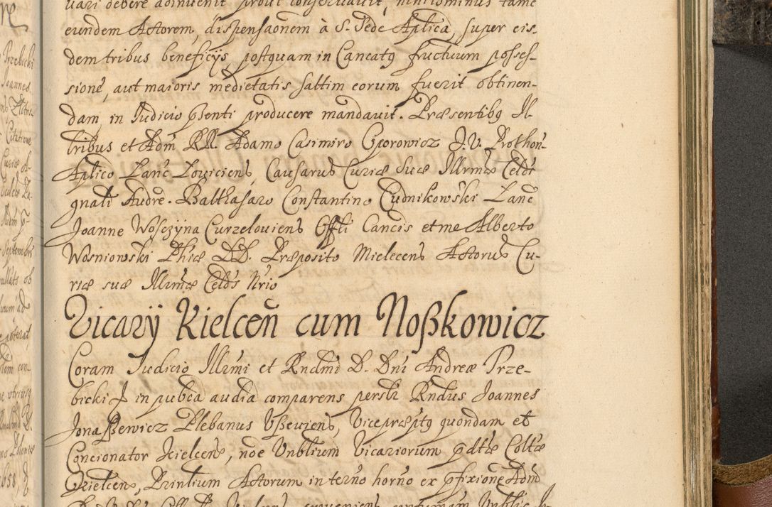 Zdjęcie nr 924 dla obiektu archiwalnego: Acta actorum, decretorum, sententiarum, erectionum, fundationum, confirmationum, instiutionum, resignationum, constitutionum, provisionum, submissionum, quietationum, substitutionum, ordinationum, ingrossationum, prostestationum R. D. Andreae Trzebicki, episcopi Cracoviensis, ducis Severiae in a. D. 1658 et  1659 acticatorum. Volumen I 