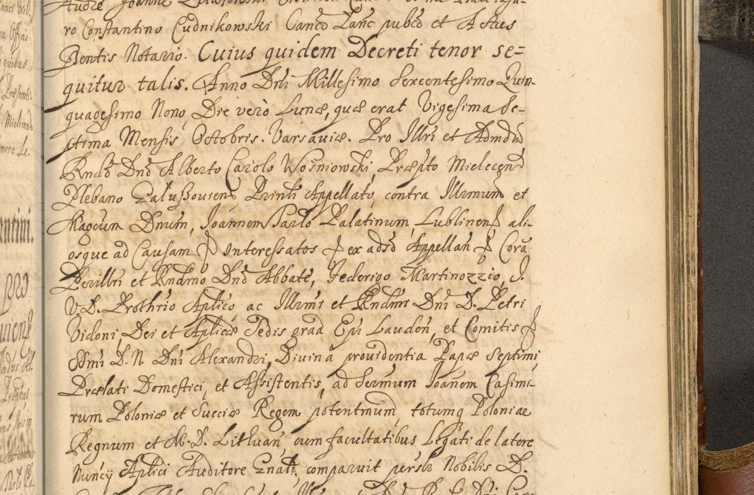 Zdjęcie nr 920 dla obiektu archiwalnego: Acta actorum, decretorum, sententiarum, erectionum, fundationum, confirmationum, instiutionum, resignationum, constitutionum, provisionum, submissionum, quietationum, substitutionum, ordinationum, ingrossationum, prostestationum R. D. Andreae Trzebicki, episcopi Cracoviensis, ducis Severiae in a. D. 1658 et  1659 acticatorum. Volumen I 