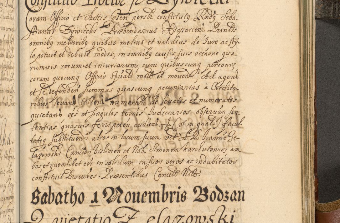 Zdjęcie nr 918 dla obiektu archiwalnego: Acta actorum, decretorum, sententiarum, erectionum, fundationum, confirmationum, instiutionum, resignationum, constitutionum, provisionum, submissionum, quietationum, substitutionum, ordinationum, ingrossationum, prostestationum R. D. Andreae Trzebicki, episcopi Cracoviensis, ducis Severiae in a. D. 1658 et  1659 acticatorum. Volumen I 