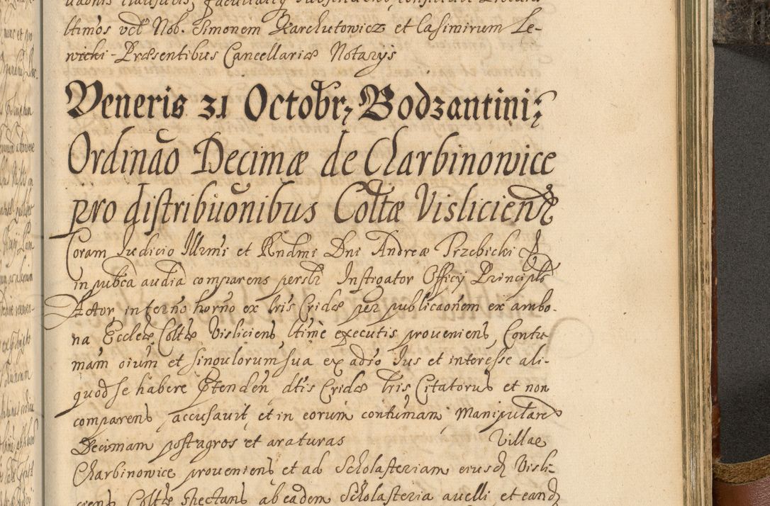 Zdjęcie nr 916 dla obiektu archiwalnego: Acta actorum, decretorum, sententiarum, erectionum, fundationum, confirmationum, instiutionum, resignationum, constitutionum, provisionum, submissionum, quietationum, substitutionum, ordinationum, ingrossationum, prostestationum R. D. Andreae Trzebicki, episcopi Cracoviensis, ducis Severiae in a. D. 1658 et  1659 acticatorum. Volumen I 