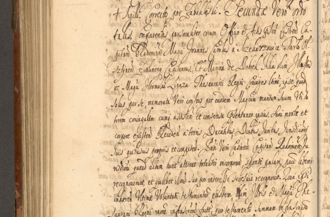 Zdjęcie nr 909 dla obiektu archiwalnego: Acta actorum, decretorum, sententiarum, erectionum, fundationum, confirmationum, instiutionum, resignationum, constitutionum, provisionum, submissionum, quietationum, substitutionum, ordinationum, ingrossationum, prostestationum R. D. Andreae Trzebicki, episcopi Cracoviensis, ducis Severiae in a. D. 1658 et  1659 acticatorum. Volumen I 