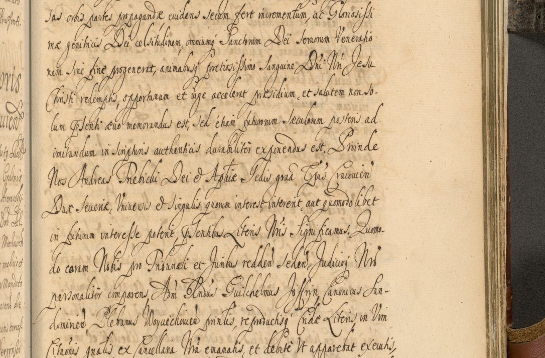 Zdjęcie nr 902 dla obiektu archiwalnego: Acta actorum, decretorum, sententiarum, erectionum, fundationum, confirmationum, instiutionum, resignationum, constitutionum, provisionum, submissionum, quietationum, substitutionum, ordinationum, ingrossationum, prostestationum R. D. Andreae Trzebicki, episcopi Cracoviensis, ducis Severiae in a. D. 1658 et  1659 acticatorum. Volumen I 