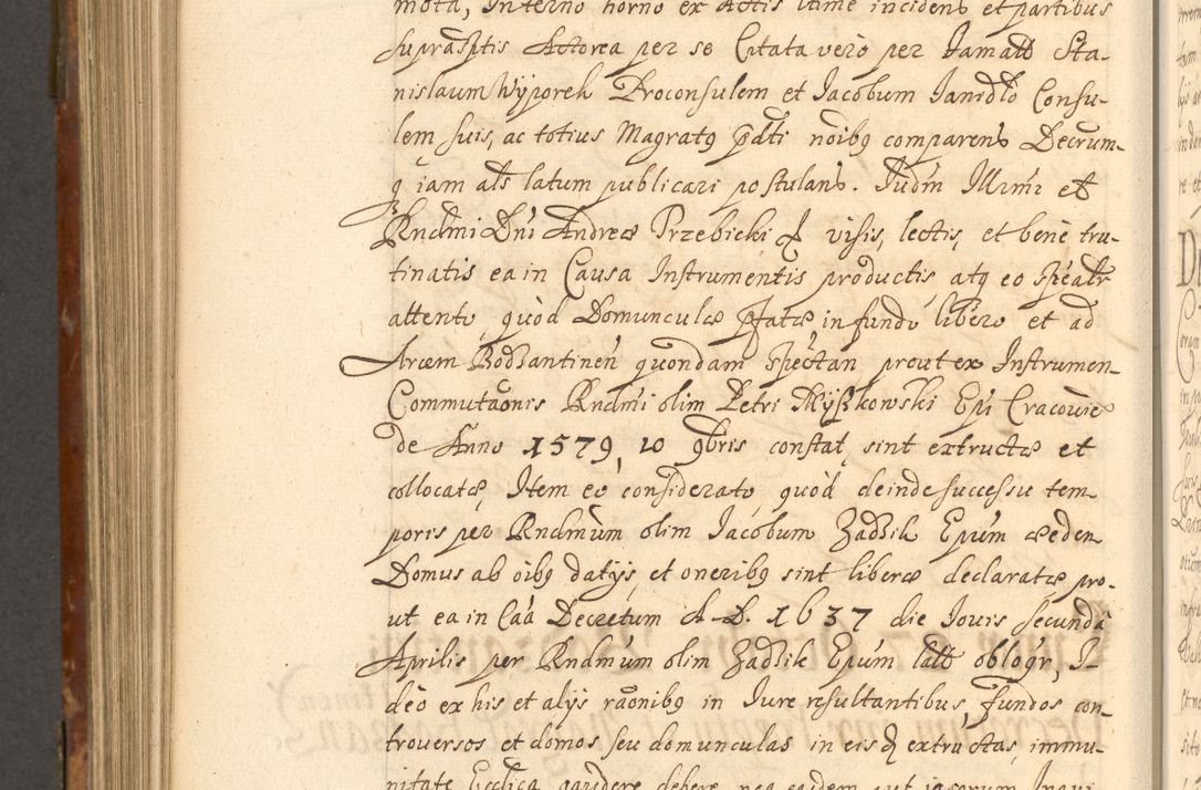 Zdjęcie nr 893 dla obiektu archiwalnego: Acta actorum, decretorum, sententiarum, erectionum, fundationum, confirmationum, instiutionum, resignationum, constitutionum, provisionum, submissionum, quietationum, substitutionum, ordinationum, ingrossationum, prostestationum R. D. Andreae Trzebicki, episcopi Cracoviensis, ducis Severiae in a. D. 1658 et  1659 acticatorum. Volumen I 