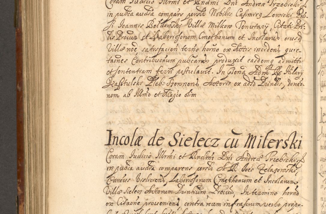 Zdjęcie nr 889 dla obiektu archiwalnego: Acta actorum, decretorum, sententiarum, erectionum, fundationum, confirmationum, instiutionum, resignationum, constitutionum, provisionum, submissionum, quietationum, substitutionum, ordinationum, ingrossationum, prostestationum R. D. Andreae Trzebicki, episcopi Cracoviensis, ducis Severiae in a. D. 1658 et  1659 acticatorum. Volumen I 