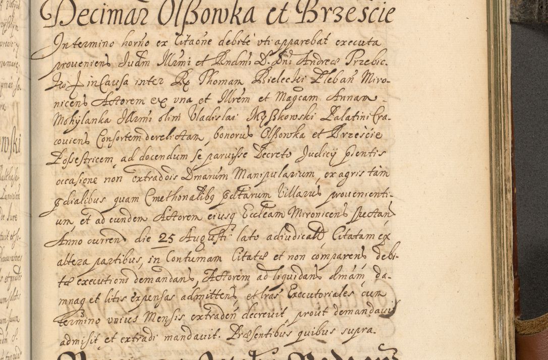 Zdjęcie nr 886 dla obiektu archiwalnego: Acta actorum, decretorum, sententiarum, erectionum, fundationum, confirmationum, instiutionum, resignationum, constitutionum, provisionum, submissionum, quietationum, substitutionum, ordinationum, ingrossationum, prostestationum R. D. Andreae Trzebicki, episcopi Cracoviensis, ducis Severiae in a. D. 1658 et  1659 acticatorum. Volumen I 