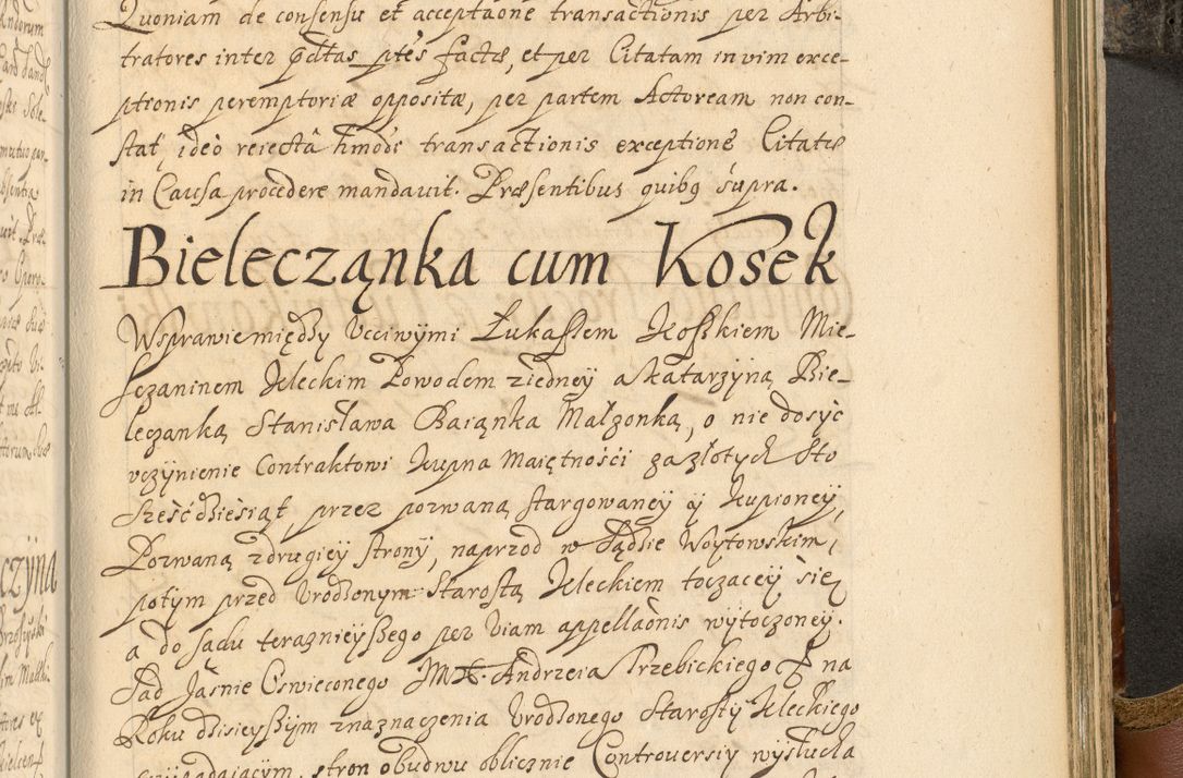 Zdjęcie nr 884 dla obiektu archiwalnego: Acta actorum, decretorum, sententiarum, erectionum, fundationum, confirmationum, instiutionum, resignationum, constitutionum, provisionum, submissionum, quietationum, substitutionum, ordinationum, ingrossationum, prostestationum R. D. Andreae Trzebicki, episcopi Cracoviensis, ducis Severiae in a. D. 1658 et  1659 acticatorum. Volumen I 