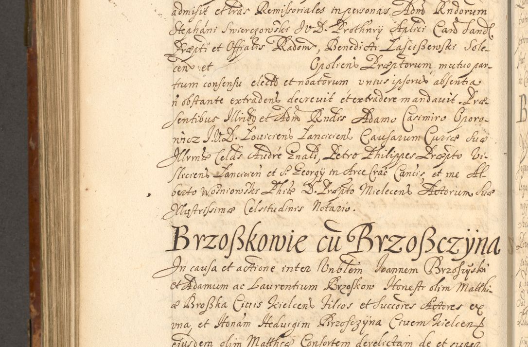Zdjęcie nr 883 dla obiektu archiwalnego: Acta actorum, decretorum, sententiarum, erectionum, fundationum, confirmationum, instiutionum, resignationum, constitutionum, provisionum, submissionum, quietationum, substitutionum, ordinationum, ingrossationum, prostestationum R. D. Andreae Trzebicki, episcopi Cracoviensis, ducis Severiae in a. D. 1658 et  1659 acticatorum. Volumen I 