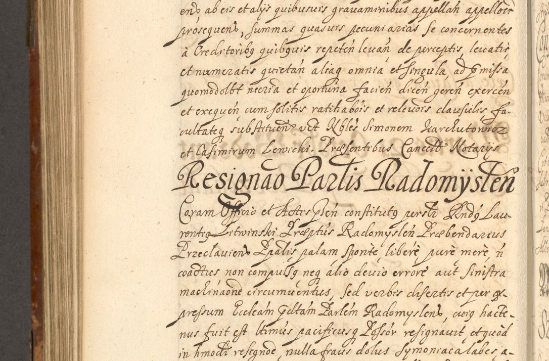 Zdjęcie nr 879 dla obiektu archiwalnego: Acta actorum, decretorum, sententiarum, erectionum, fundationum, confirmationum, instiutionum, resignationum, constitutionum, provisionum, submissionum, quietationum, substitutionum, ordinationum, ingrossationum, prostestationum R. D. Andreae Trzebicki, episcopi Cracoviensis, ducis Severiae in a. D. 1658 et  1659 acticatorum. Volumen I 
