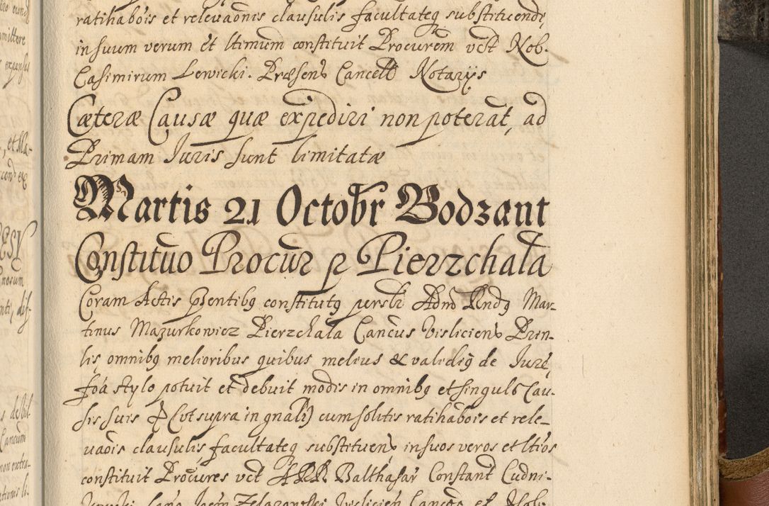 Zdjęcie nr 878 dla obiektu archiwalnego: Acta actorum, decretorum, sententiarum, erectionum, fundationum, confirmationum, instiutionum, resignationum, constitutionum, provisionum, submissionum, quietationum, substitutionum, ordinationum, ingrossationum, prostestationum R. D. Andreae Trzebicki, episcopi Cracoviensis, ducis Severiae in a. D. 1658 et  1659 acticatorum. Volumen I 
