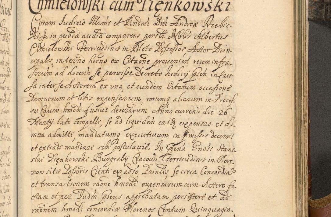 Zdjęcie nr 876 dla obiektu archiwalnego: Acta actorum, decretorum, sententiarum, erectionum, fundationum, confirmationum, instiutionum, resignationum, constitutionum, provisionum, submissionum, quietationum, substitutionum, ordinationum, ingrossationum, prostestationum R. D. Andreae Trzebicki, episcopi Cracoviensis, ducis Severiae in a. D. 1658 et  1659 acticatorum. Volumen I 
