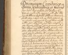 Zdjęcie nr 875 dla obiektu archiwalnego: Acta actorum, decretorum, sententiarum, erectionum, fundationum, confirmationum, instiutionum, resignationum, constitutionum, provisionum, submissionum, quietationum, substitutionum, ordinationum, ingrossationum, prostestationum R. D. Andreae Trzebicki, episcopi Cracoviensis, ducis Severiae in a. D. 1658 et  1659 acticatorum. Volumen I 