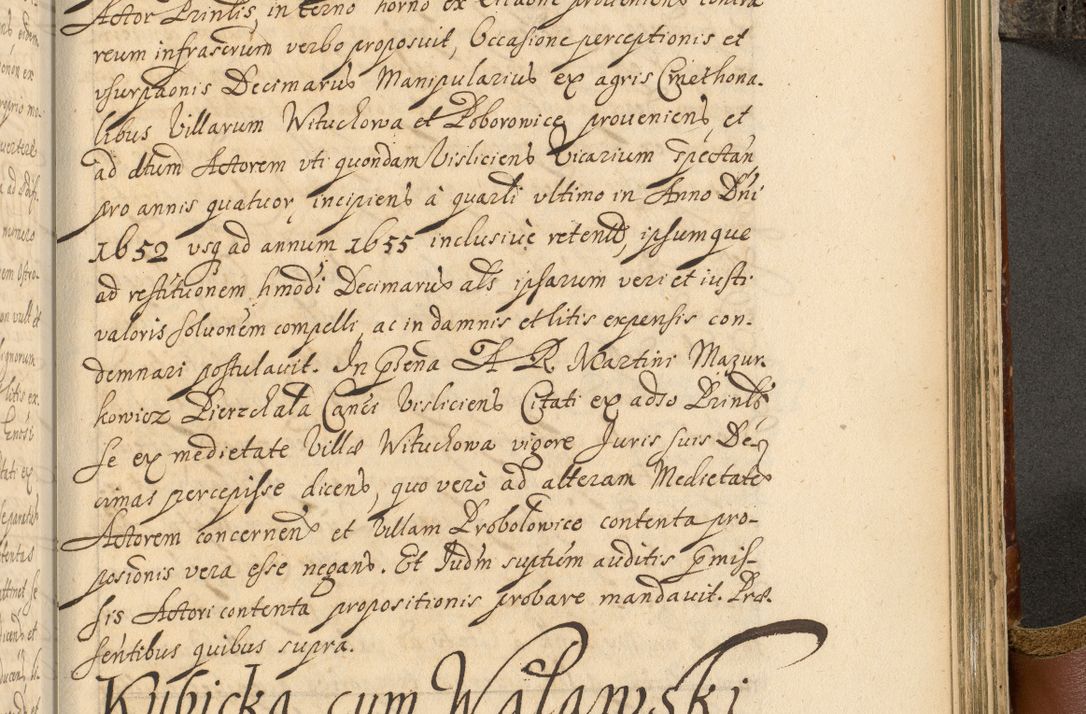 Zdjęcie nr 870 dla obiektu archiwalnego: Acta actorum, decretorum, sententiarum, erectionum, fundationum, confirmationum, instiutionum, resignationum, constitutionum, provisionum, submissionum, quietationum, substitutionum, ordinationum, ingrossationum, prostestationum R. D. Andreae Trzebicki, episcopi Cracoviensis, ducis Severiae in a. D. 1658 et  1659 acticatorum. Volumen I 