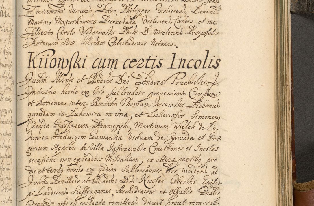 Zdjęcie nr 868 dla obiektu archiwalnego: Acta actorum, decretorum, sententiarum, erectionum, fundationum, confirmationum, instiutionum, resignationum, constitutionum, provisionum, submissionum, quietationum, substitutionum, ordinationum, ingrossationum, prostestationum R. D. Andreae Trzebicki, episcopi Cracoviensis, ducis Severiae in a. D. 1658 et  1659 acticatorum. Volumen I 